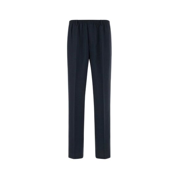 Cellar Door Men Navy Blue Jersey Wide-Leg Alfonso Pant